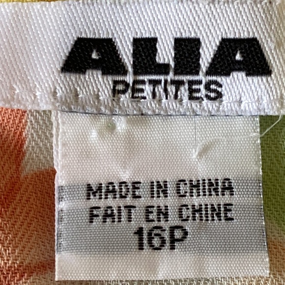 ALIA petite floral button down shirt size 16P - Picture 7 of 10